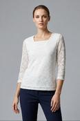 Lace Square Neck Top TO31333 – White image