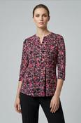 Cerise Floral Burnout Top TO31474 - Cerise Print image