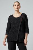 Surface Interest Wrap Effect Top TO31484 – Black