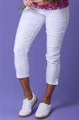 Crochet Peached Bengaline Trousers WHITE image