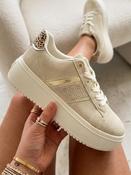 Macey Platform Trainers UH212 – Beige