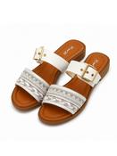 Large Buckle Strap Sandal CL602 WHITE image