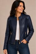 PU Jacket-Navy image