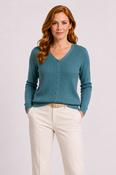 Pearl Front Rib Sweater 2 KP733646 GREEN image