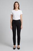 T31252  27 INCH EMBROIDERED POCKET STRETCH TROUS BLACK