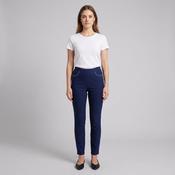T31252  27 INCH EMBROIDERED POCKET STRETCH TROUS NAVY image