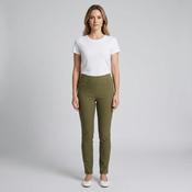 T31253  27 INCH EMBROIDERED POCKET STRETCH TROUS OLIVE image
