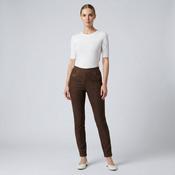 T31255  29 INCH EMBROIDERED POCKET STRETCH TROUS CHOCOLATE image