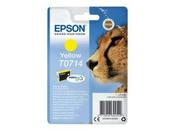 Genuine Epson T0714 Yellow Inkjet Cartridge (Cheetah) image