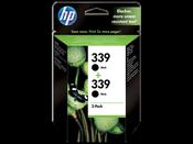 Genuine HP 339 Black Cartridge Twin Pack C9504EE image