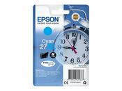 Genuine Epson 27XL (T2712) Cyan High Yield Inkjet Cartridge C13T27124010 (Alarm Clock) image