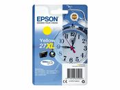 Genuine Epson 27XL (T2714) Yellow High Yield Inkjet Cartridge C13T27144010 (Alarm Clock) image