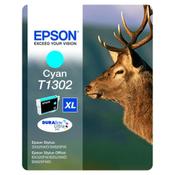 Genuine Epson T1302 Extra High Yield Cyan Inkjet Cartridge C13T13024010 (Stag) image