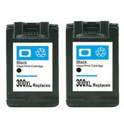 Compatible HP 300XL Black Inkjet Cartridge Twin Pack D8J43AE image