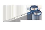 DRESSING SCISSORS SERR B/B 130MM BLUE