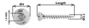 2.2MM SELF TAPPING CANCELLOUS SCREW 14MM image