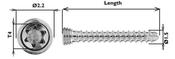 1.5MM LOCKING STAR DRIVE SCREW 24MM LONG image