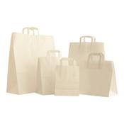 White Paper Bags (with flat handles)