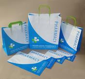 Pharmacy Bags – Wholesale | For Prescriptions | Blue &amp;amp; White Design | Counter &amp;amp; Carriers