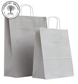 Grey/Silver Paper Bags (with Twist Handles)