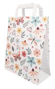 Cheerful Butterfly Print Flat Handle Carriers