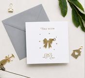 Tied with Love - Bow Keepsake Charm card