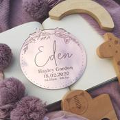 Flower Crest-Baby Name Plaque