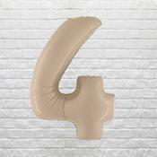 Satin Cream Birthday Number 4 image