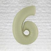 Olive Green Birthday Number 6 image