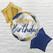 Happy Birthday Blue Marble Bouquet image