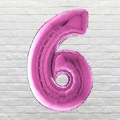 Pink Birthday Number 6 image