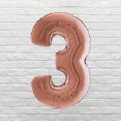Rose Gold Birthday Number 3 image