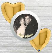 Always &amp;amp; Forever Gold Heart Photo Bouquet