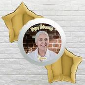 Happy Retirement Gold Star Photo Bouquet image