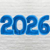 Blue 2026 Inflated Number Package