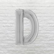 Silver Letter D Balloon image
