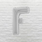 Silver Letter F Balloon image