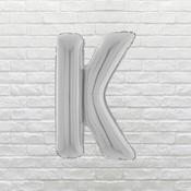 Silver Letter K Balloon image