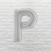 Silver Letter P Balloon image