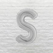 Silver Letter S Balloon image