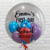 Personalised First Day of School Mini Bubble Balloon image