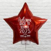 Personalised Back to School Large Star Balloon image