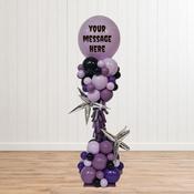 Purple and Black Personalised Balloon Stand (2m) image