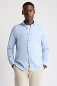 Remus Uomo 13961 Tapered Fit Oxford Cotton Shirt Blue image
