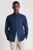Remus Uomo 13961 Tapered Fit Oxford Cotton Shirt Navy image