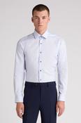 Remus Uomo 18756 Tapered Fit Vertical Stripe Cotton Shirt Blue image