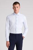 Remus Uomo 18760 Slim Fit Patterned Cotton Shirt Light Blue image
