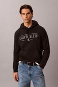 Calvin Klein 238G 350 Fleece Varsity Logo Hoodie Black
