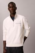 Calvin Klein 273G Premium Terry Quarter Zip Sweatshirt Tofu image