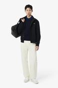 Lacoste AH1985 Regular Fit Organic Cotton Crew Neck Jumper Navy